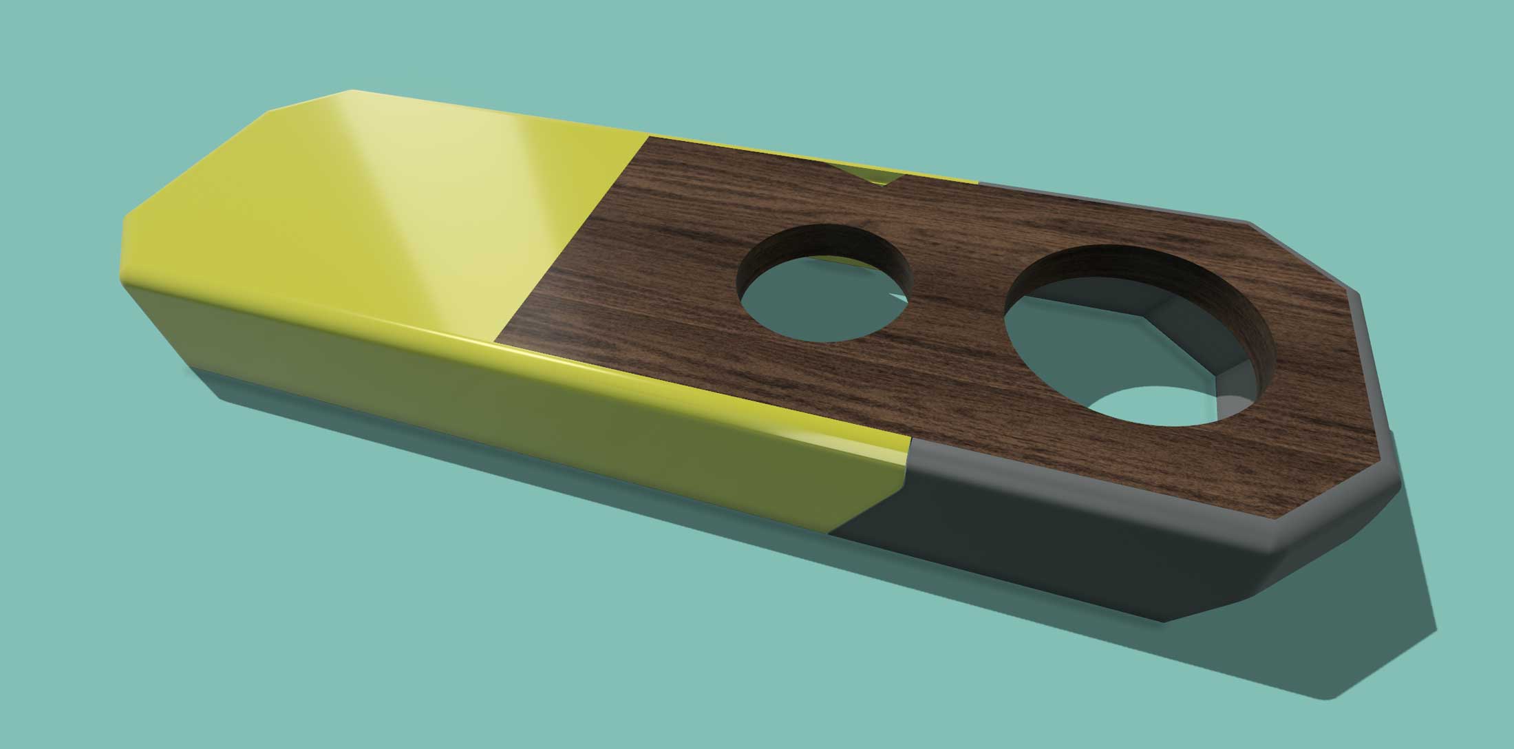 A custom render of a 3d modeled part