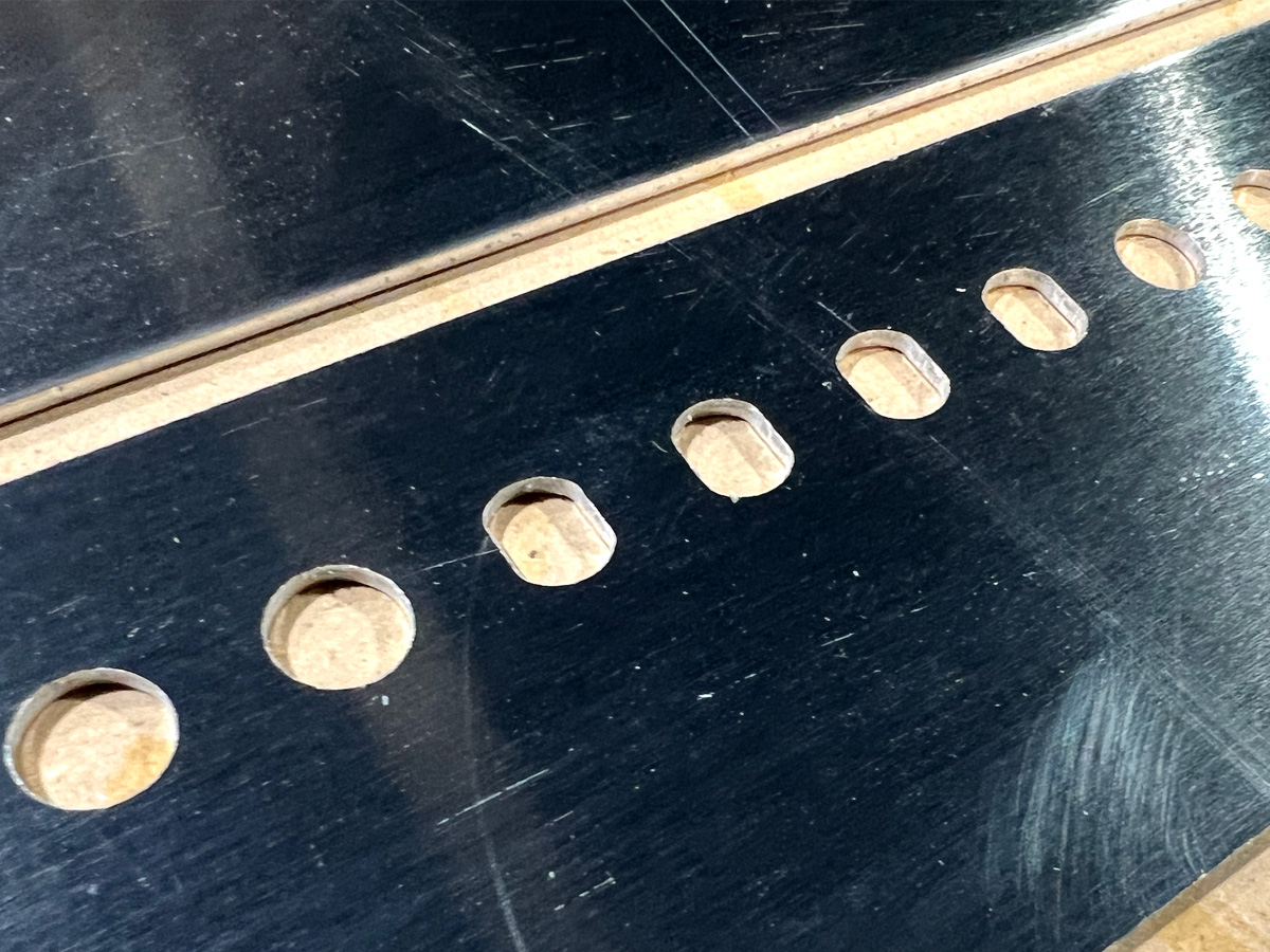 A v-bit routing starboard HDPE