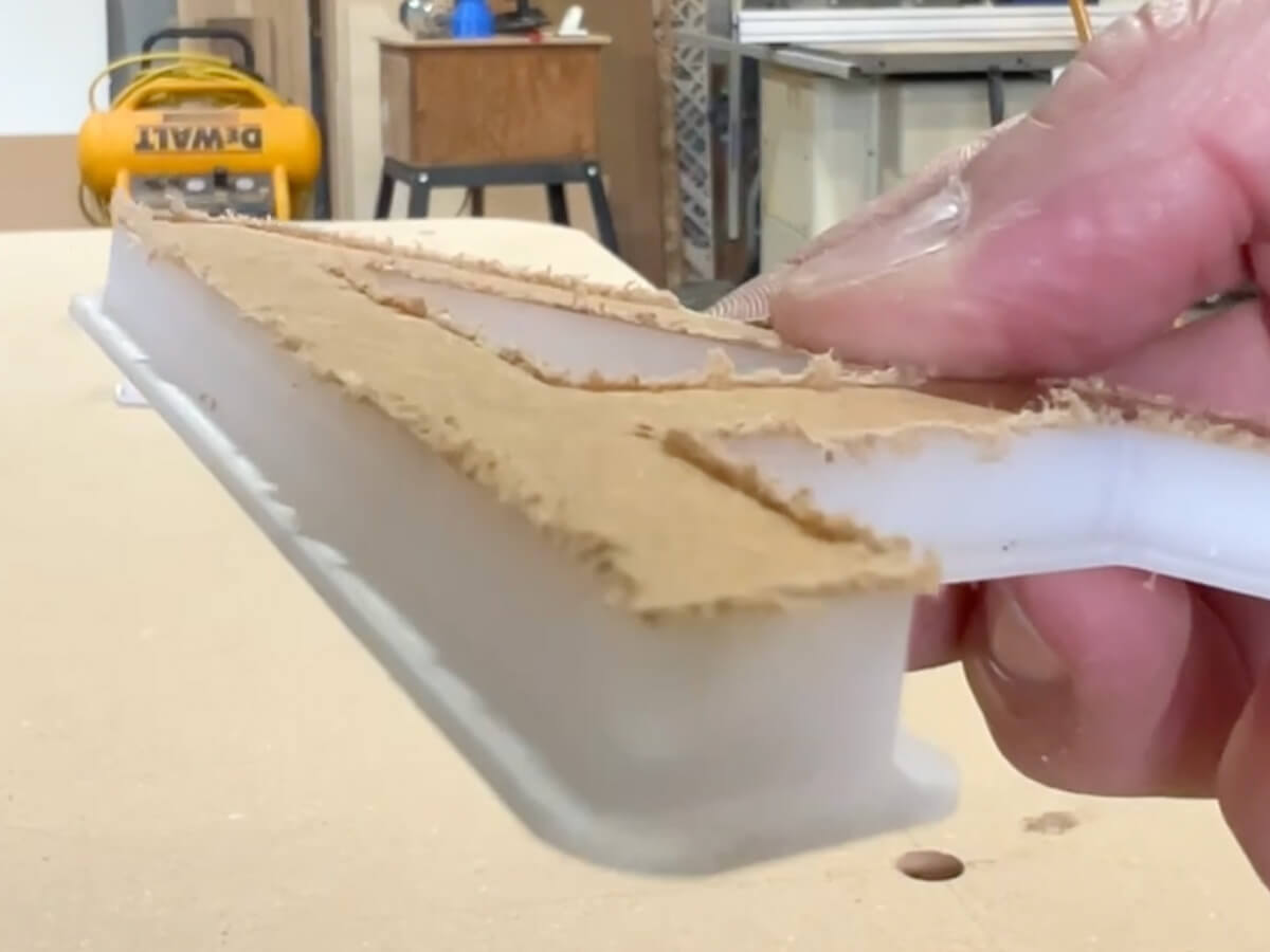 A v-bit routing starboard HDPE