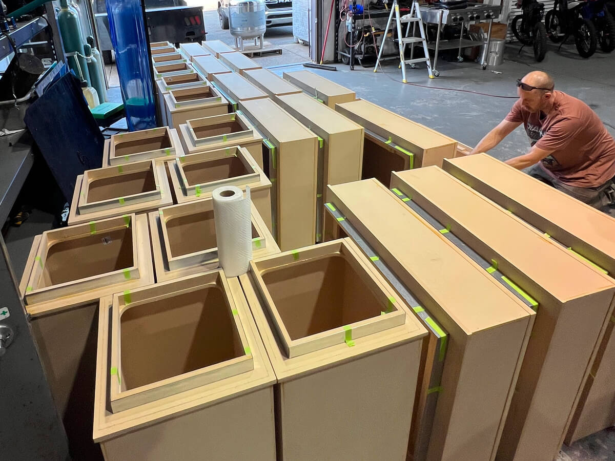 Custom pilnth plaforms stacked up