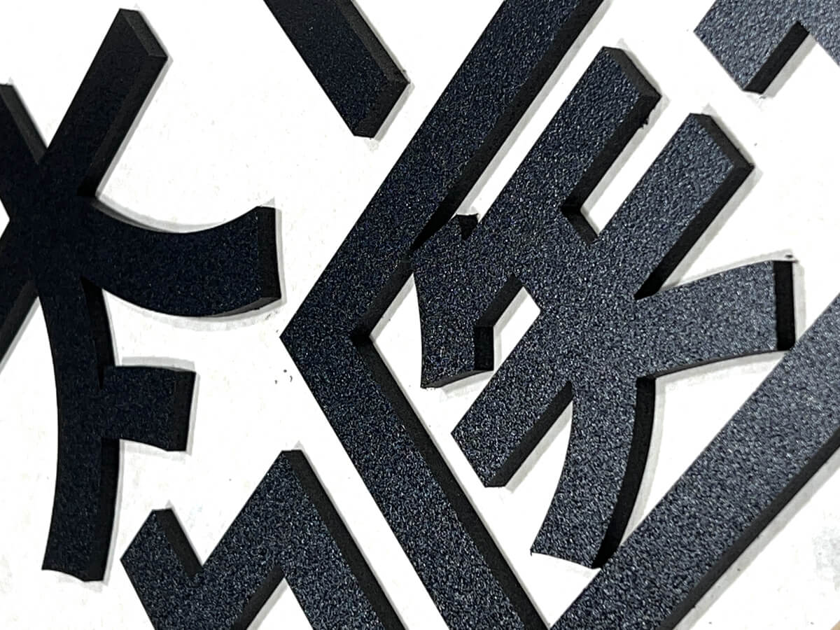 Parking lot spray stencil